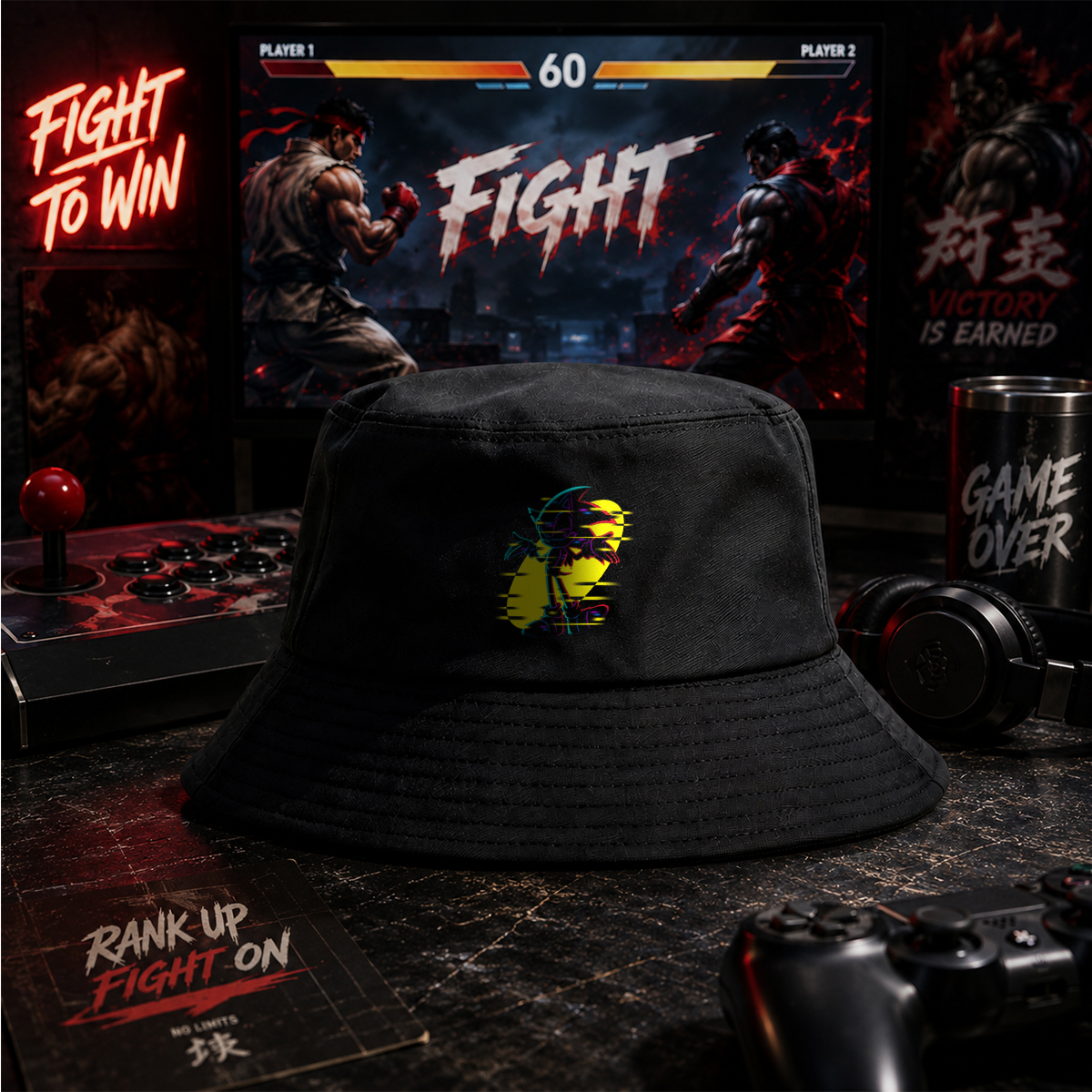 Sonic the Hedgehog: Neon Glitch Art - Fisherman's Hat