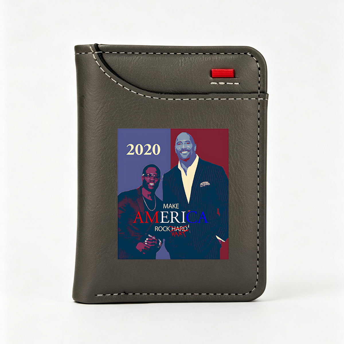 2020 Make America Rock Hard: Dwayne Wade & Shaquille O'Neal Campaign Poster - Vertical Style Wallet