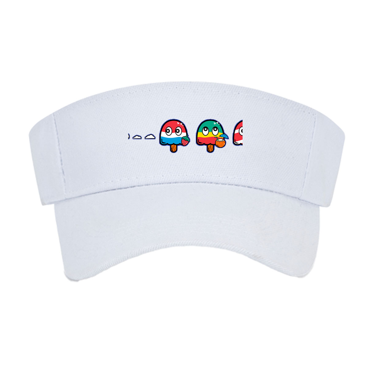 Pac-Man and Colorful Ice Cream Characters in Summer Vibes -  Visor cap