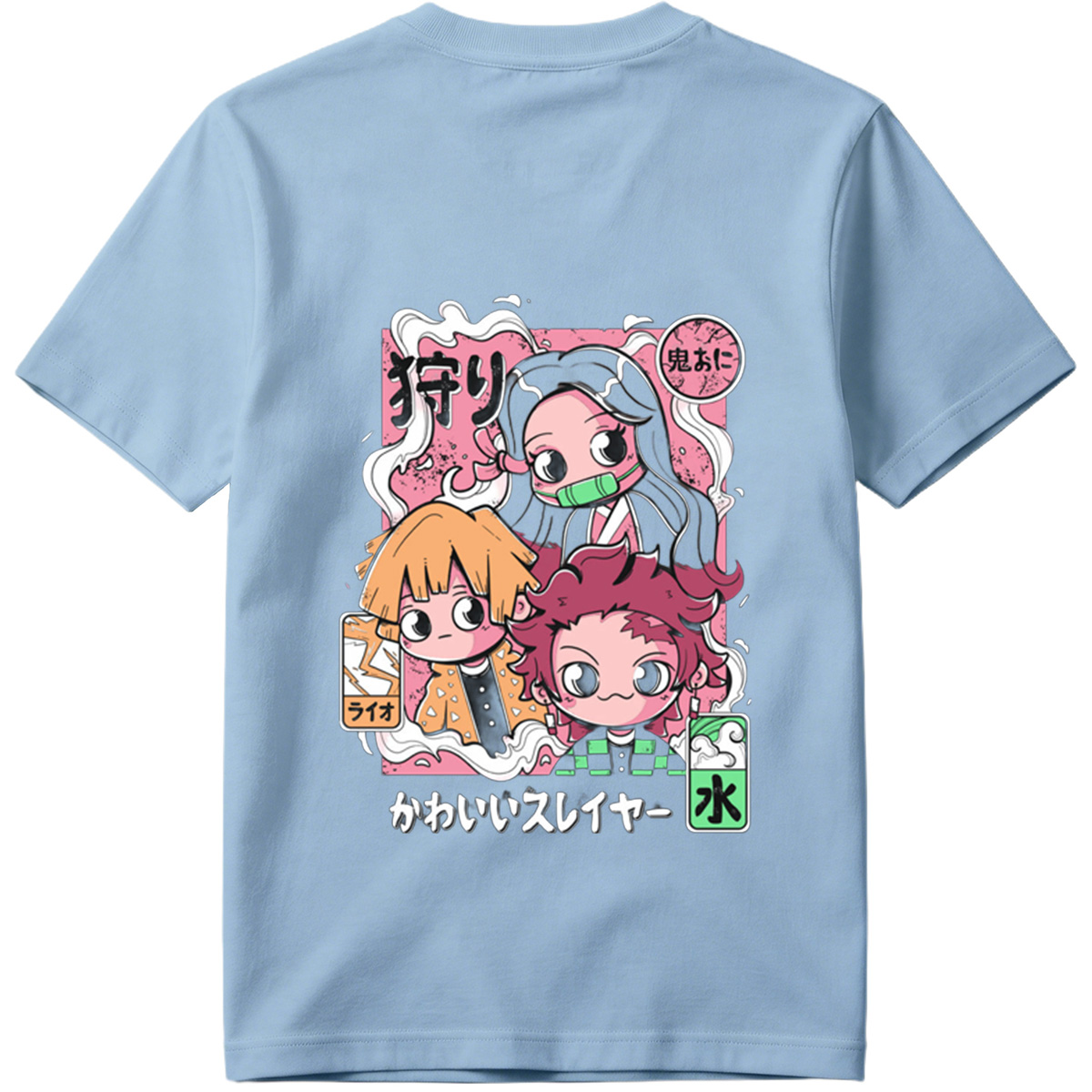 Cute Slayer: Nezuko, Zenitsu, and Tanjiro - Tee