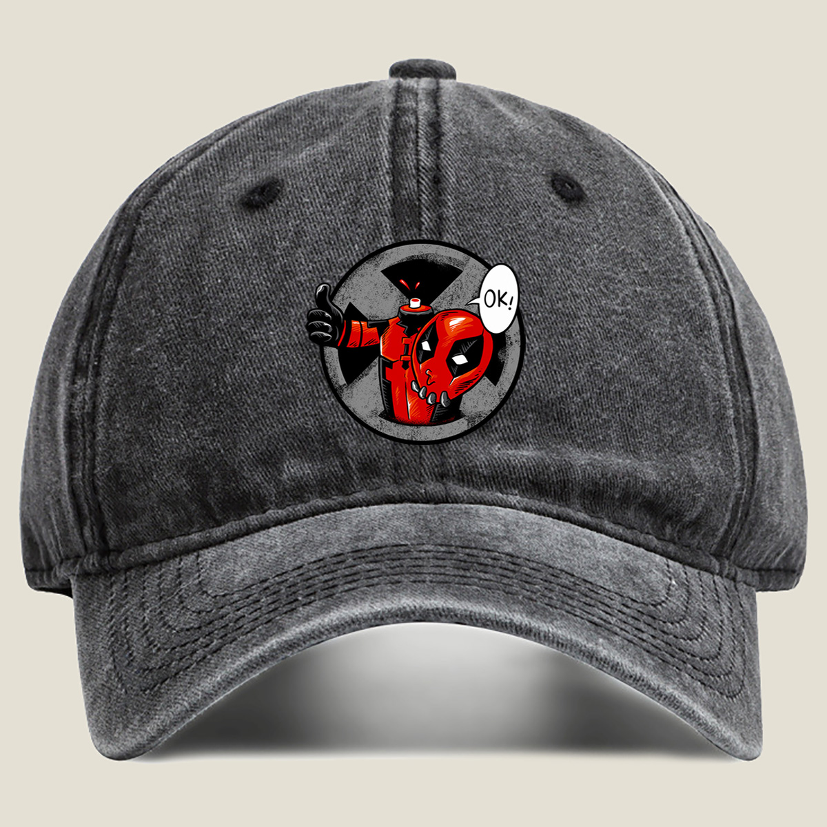 Deadpool OK! - Washed Denim - Baseball Cap