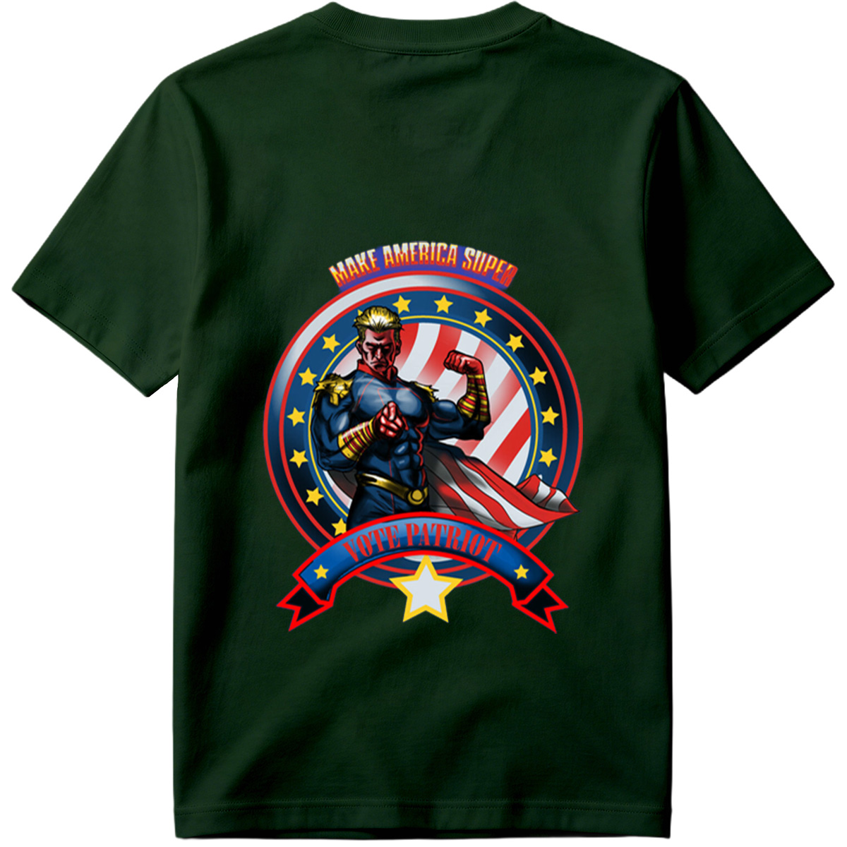Make America Super: Vote Patriot - Captain America Inspired Hero - Tee