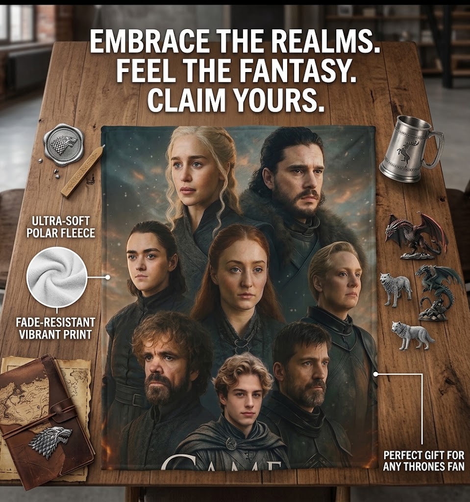 Custom Face Blanket Game of Thrones Season 9 Flannel Blanket for Fans and Collectors Perfect Gift or Giveaway Item