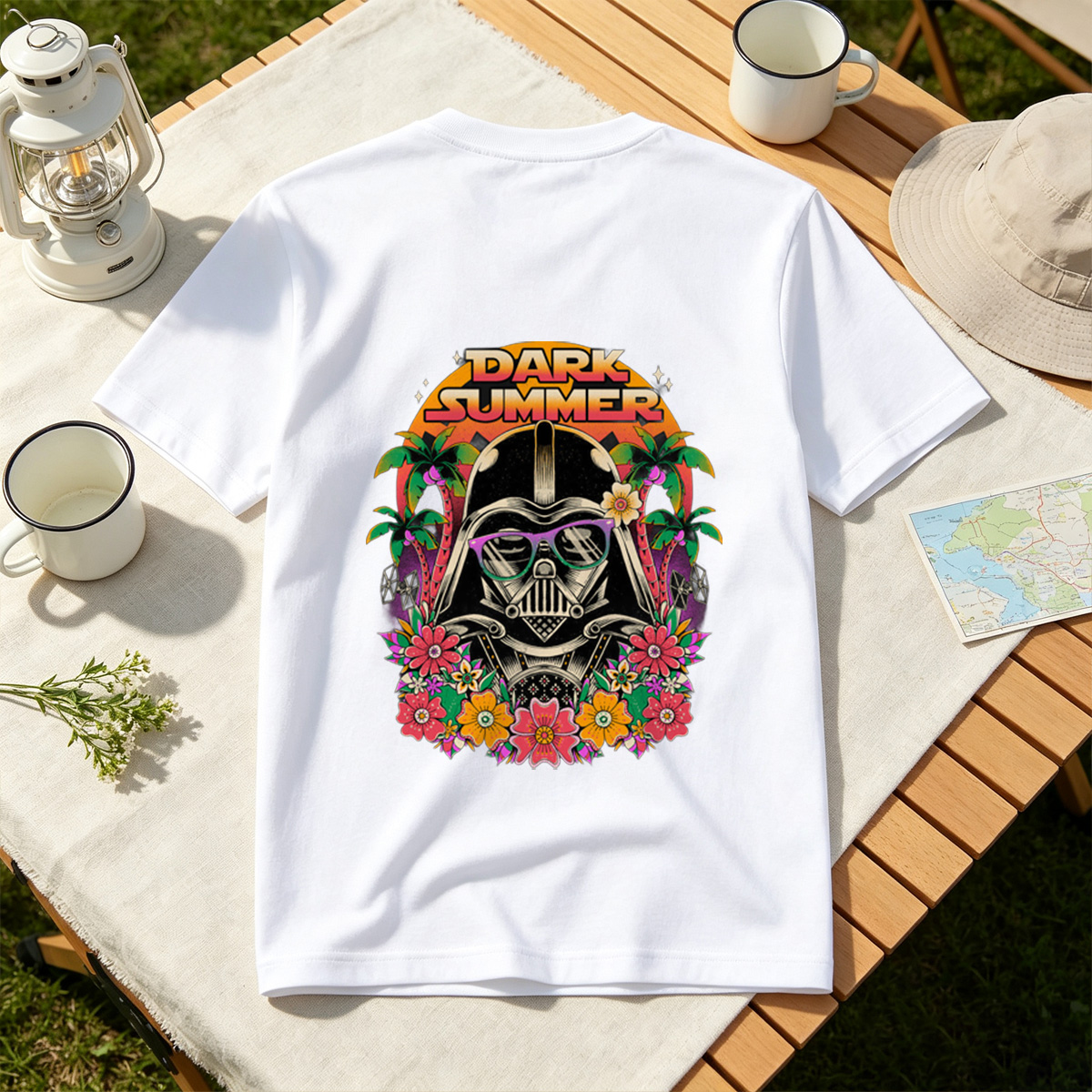 Dark Summer: Darth Vader in Tropical Paradise - Tee