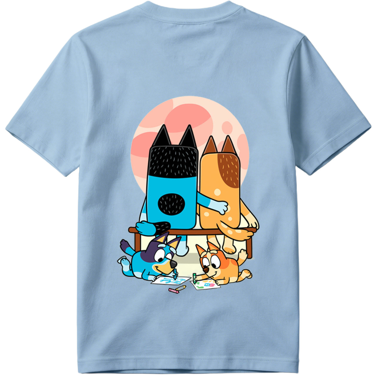 Bluey and Bingo Drawing with - Tee