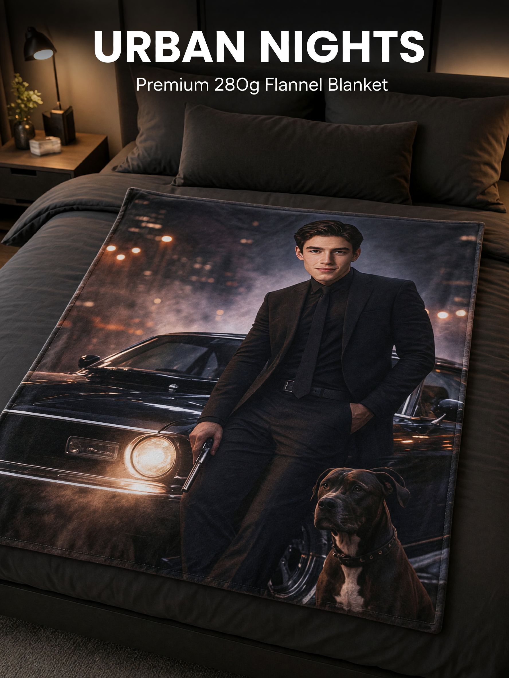 Custom Photo Face Blanket Personalized Flannel Fleece Throw Soft Lightweight Warm Bed Couch Cover for Home Travel Gift