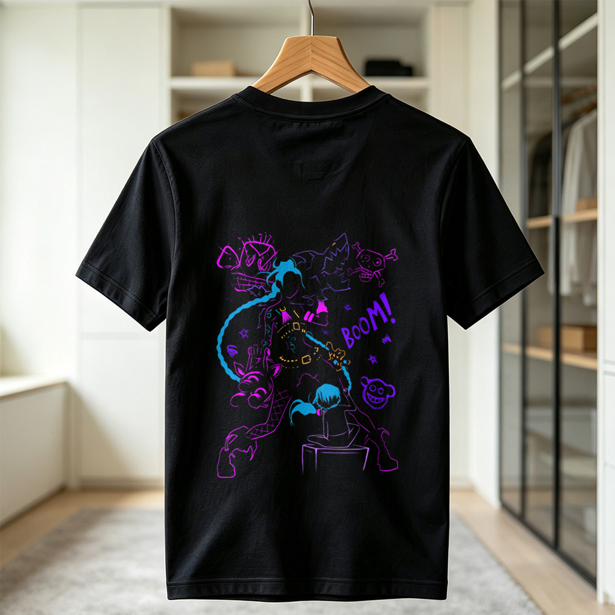 Doraemon and Friends in Neon Chaos: Boom! - Tee