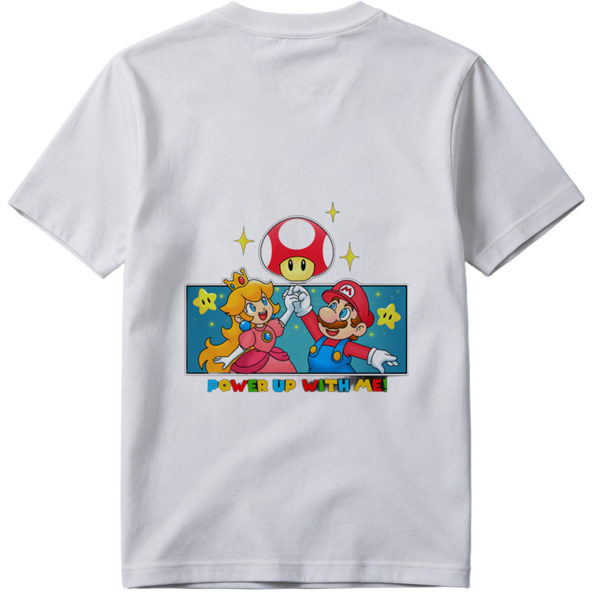 Super Mario: Mario and Peach Power Up with Toad! - Tee