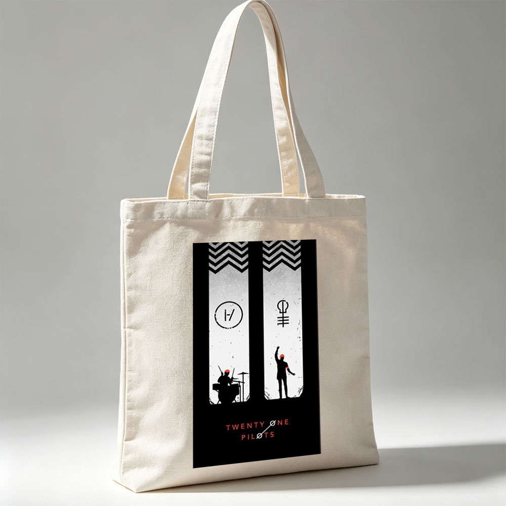 Twenty One Pilots Live Performance Silhouette Artwork - Canvas tote bags