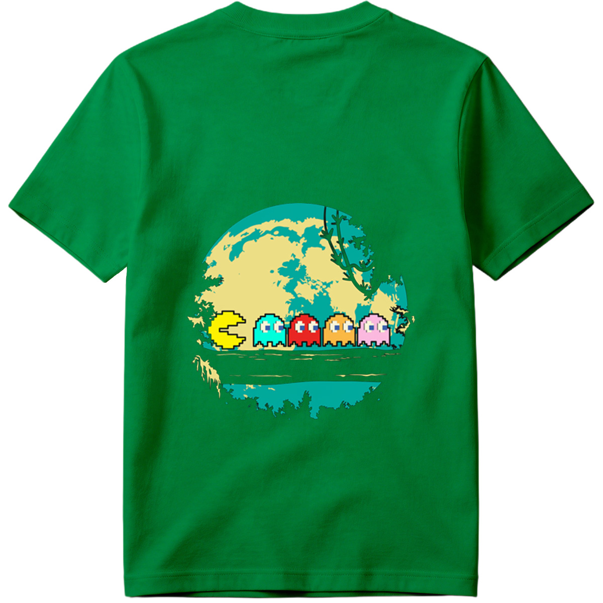 Pac-Man and Ghosts Under the Moon - Tee