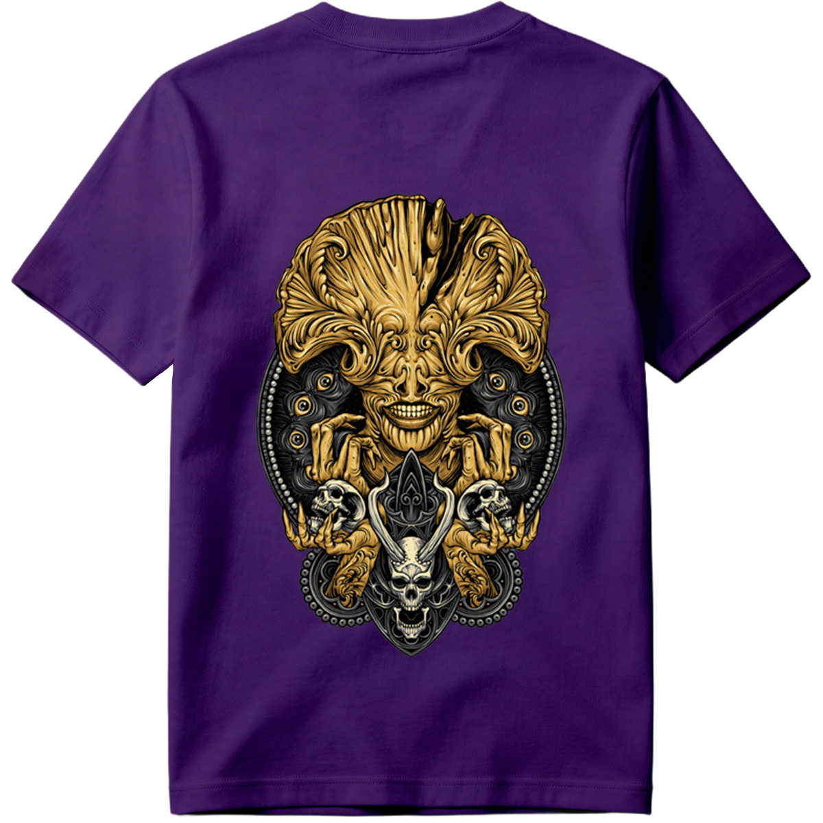 Alien vs. Predator: Golden Xenomorph and Skulls - Tee