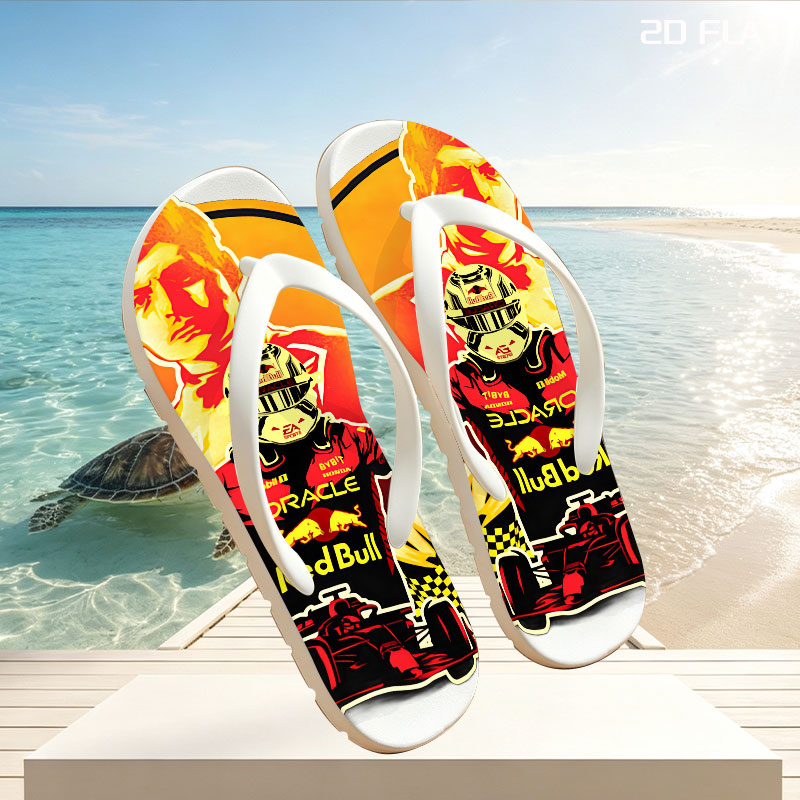Max Verstappen Red Bull Racing Formula 1 Champion -  flip-flops