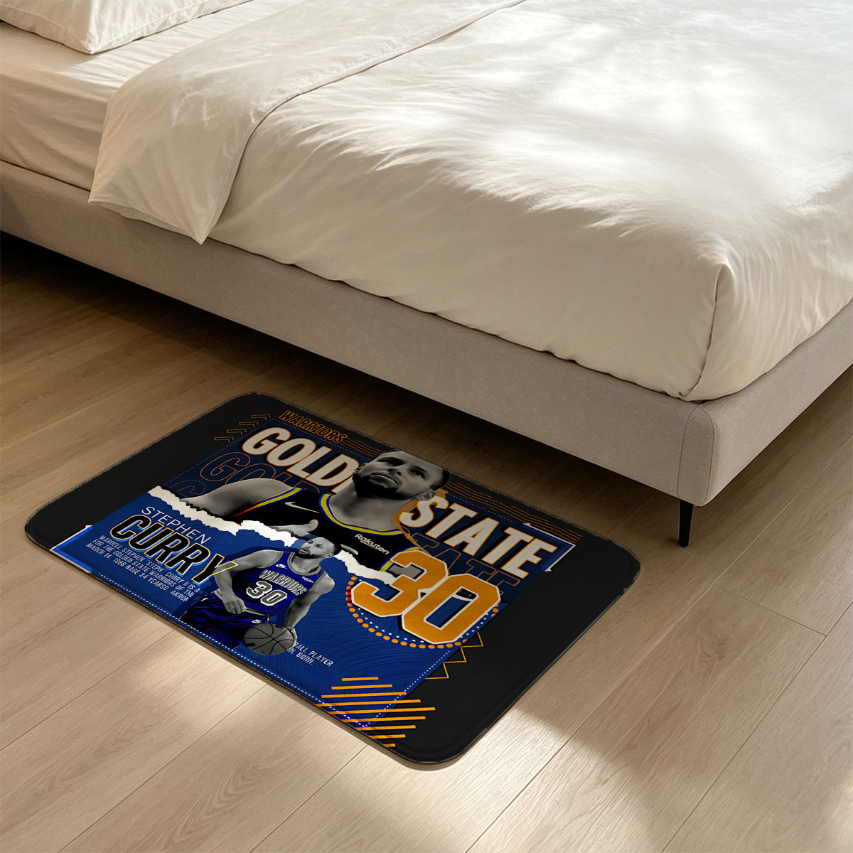 Stephen Curry, Golden State Warriors #30, NBA Basketball Player - Flannel floor mat