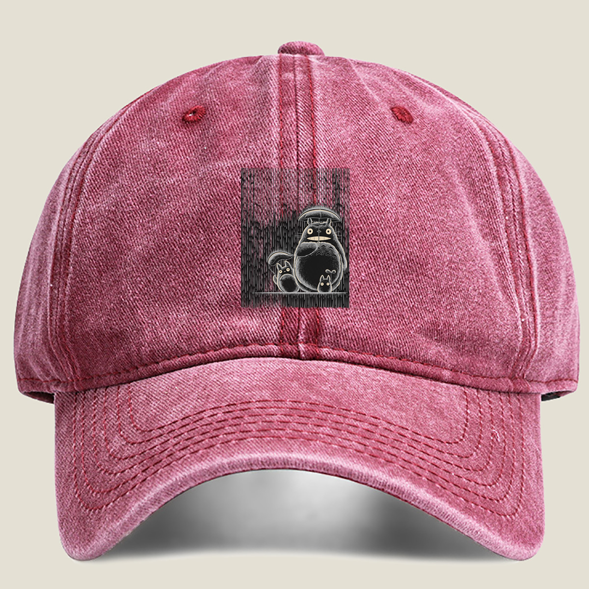 Totoro and Friends in the Rain - Washed Denim - Baseball Cap
