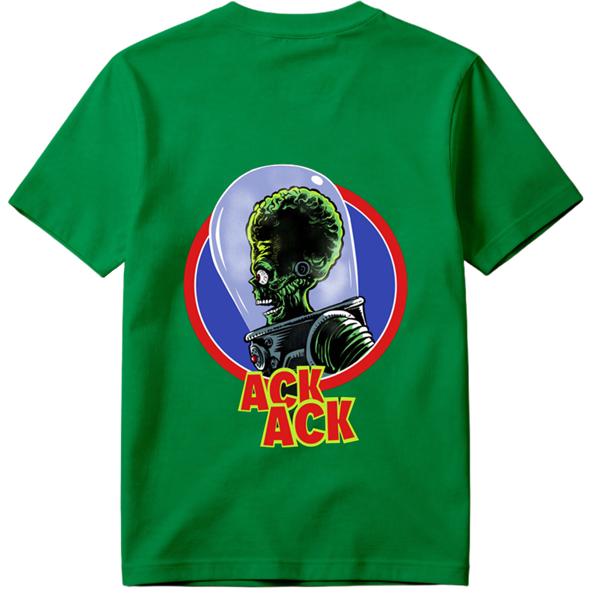 Ack Ack: Green Alien in Space Helmet - Tee