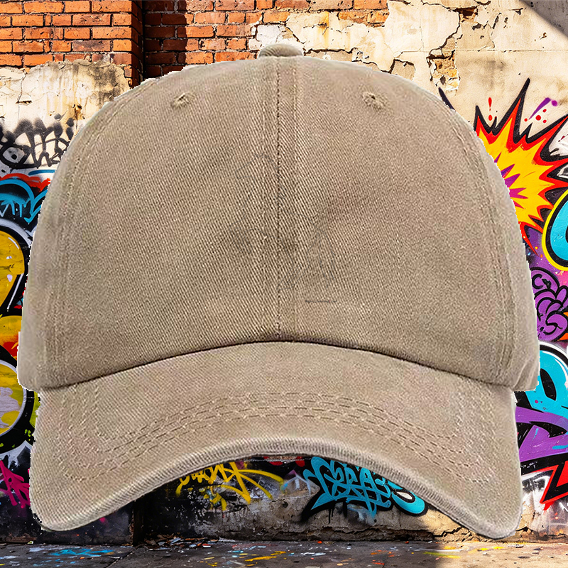 Men's Horse Silhouette Print Washed Cap Casual Round Brim Summer Lightweight Hat for Outdoor Activities and Urban Style Adults
