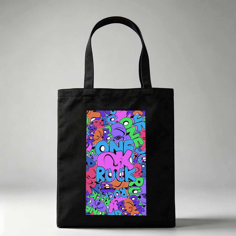 One Ok Rock Concert Graffiti Art Wallpaper - Canvas tote bags