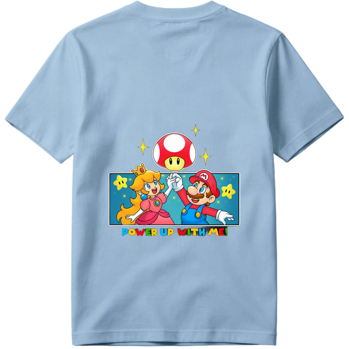 Super Mario: Mario and Peach Power Up with Toad! - Tee