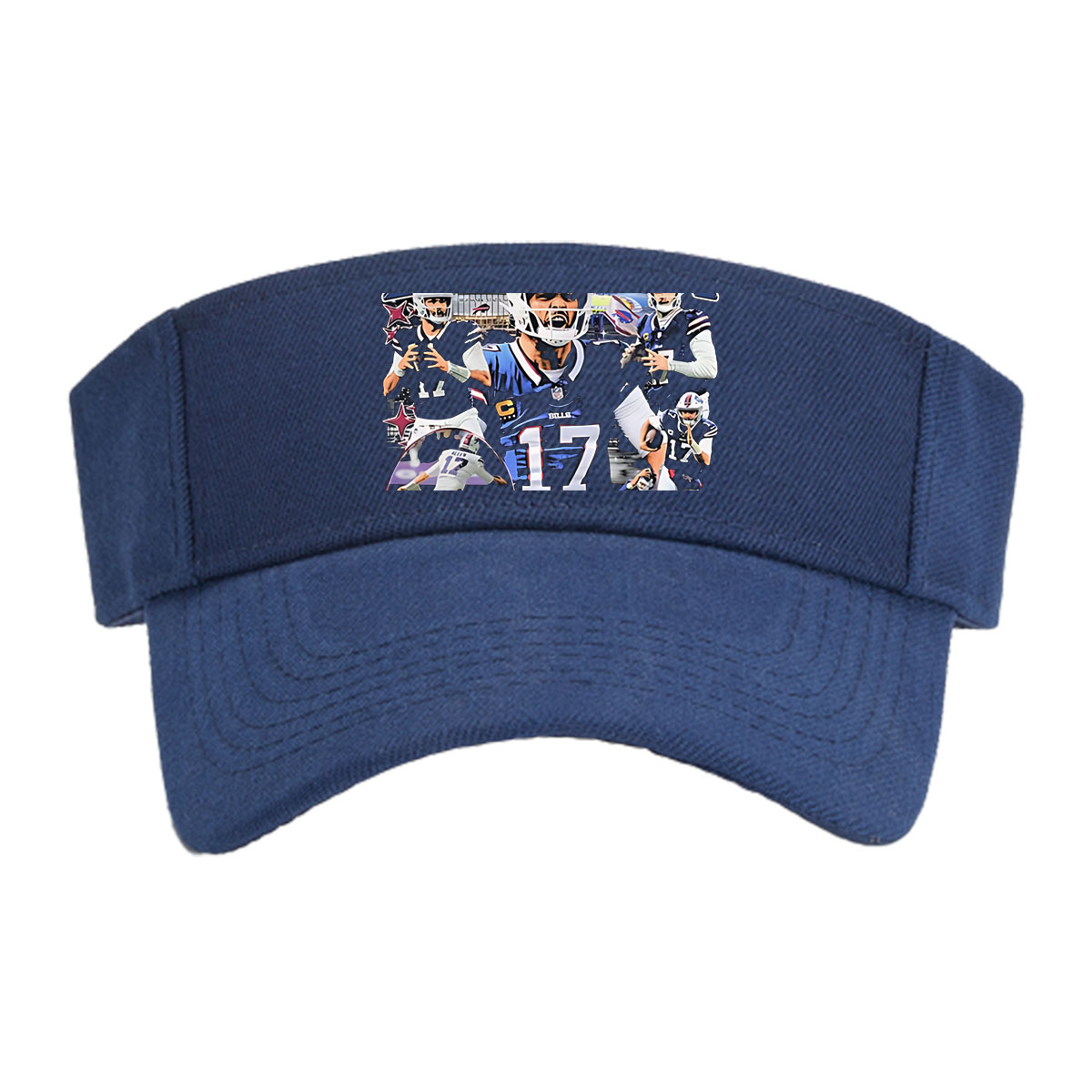 Josh Allen, Buffalo Bills QB #17, NFL Football Star in Action -  Visor cap