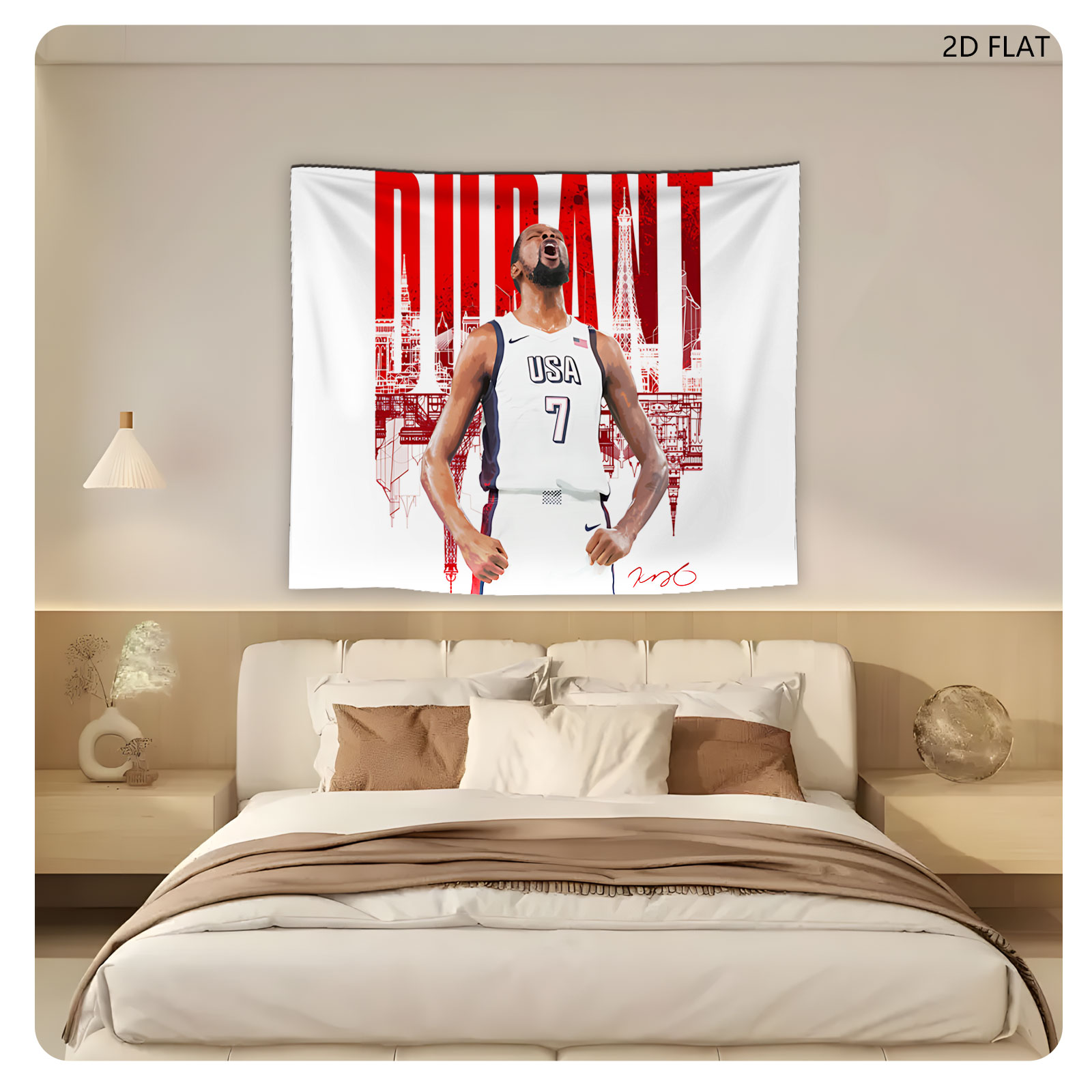 Kevin Durant USA Basketball 2024 Paris Olympics - Tapestry