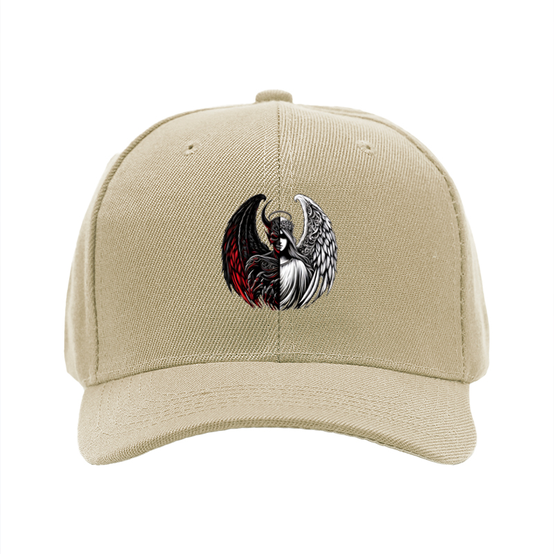 1pc New Baseball Cap Angel Devil Split Wings Print Unisex Adjustable Hat for Streetwear Outdoor Activities Adults Fashion Accessories