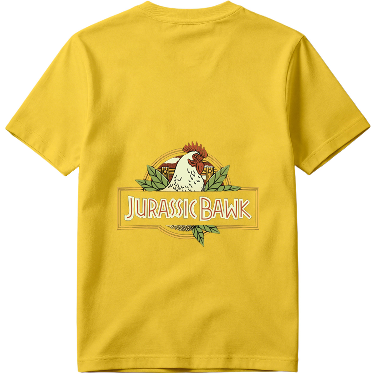 Jurassic Bawk - Chicken Logo Design - Tee