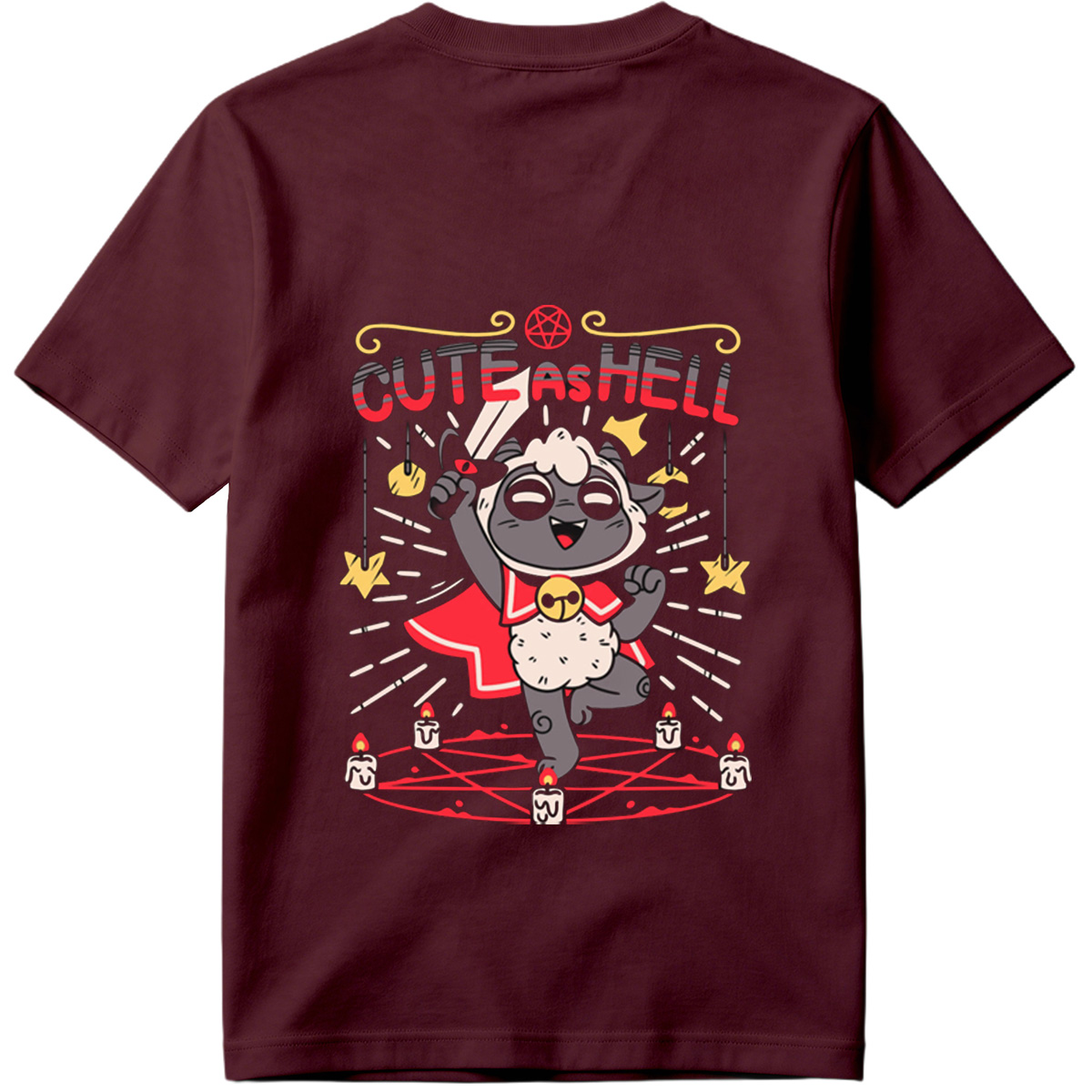 Cute as Hell: Devilish Sheep Character Design - Tee