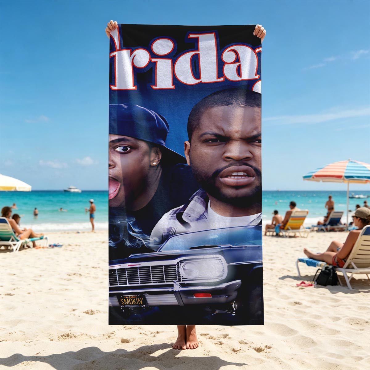 Friday: Ice Cube and Chris Tucker in a Classic Car Adventure - Beach towels