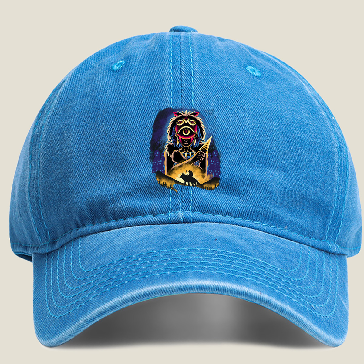 The Legend of Zelda: Mipha and the Wolf Rider - Washed Denim - Baseball Cap