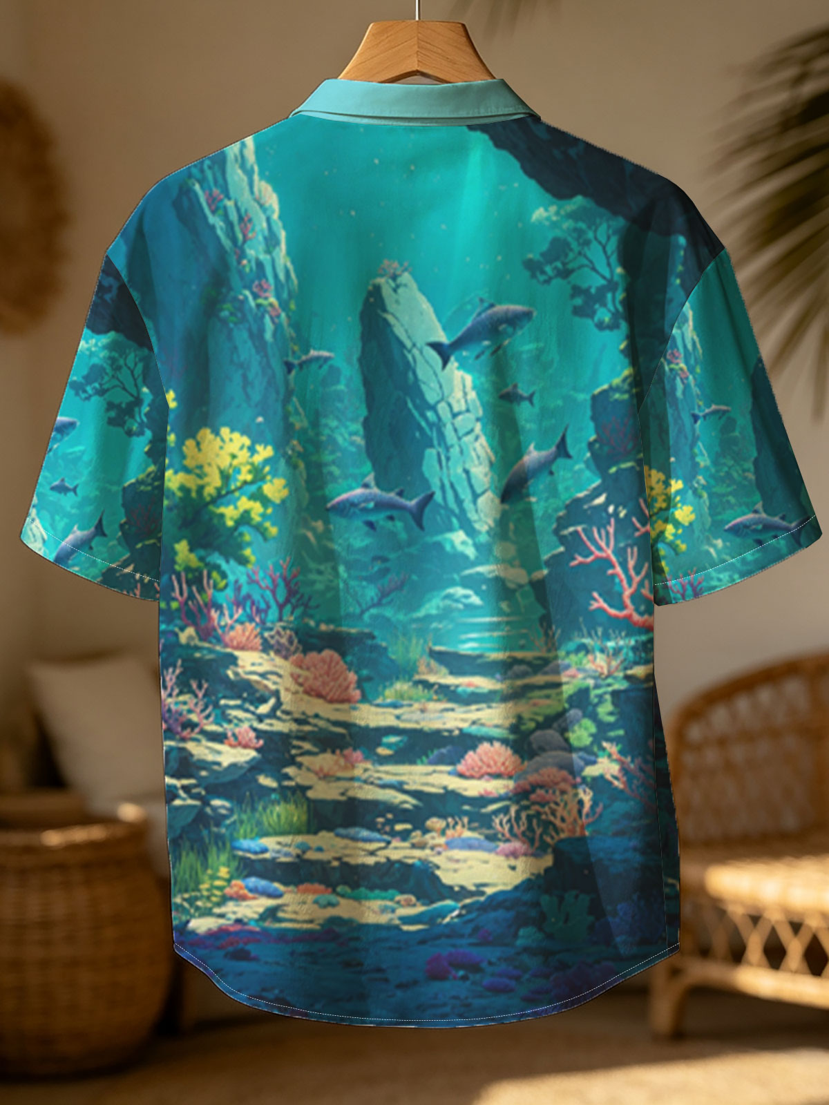 Underwater Paradise with Colorful Coral and Swimming Fish -  Shirt