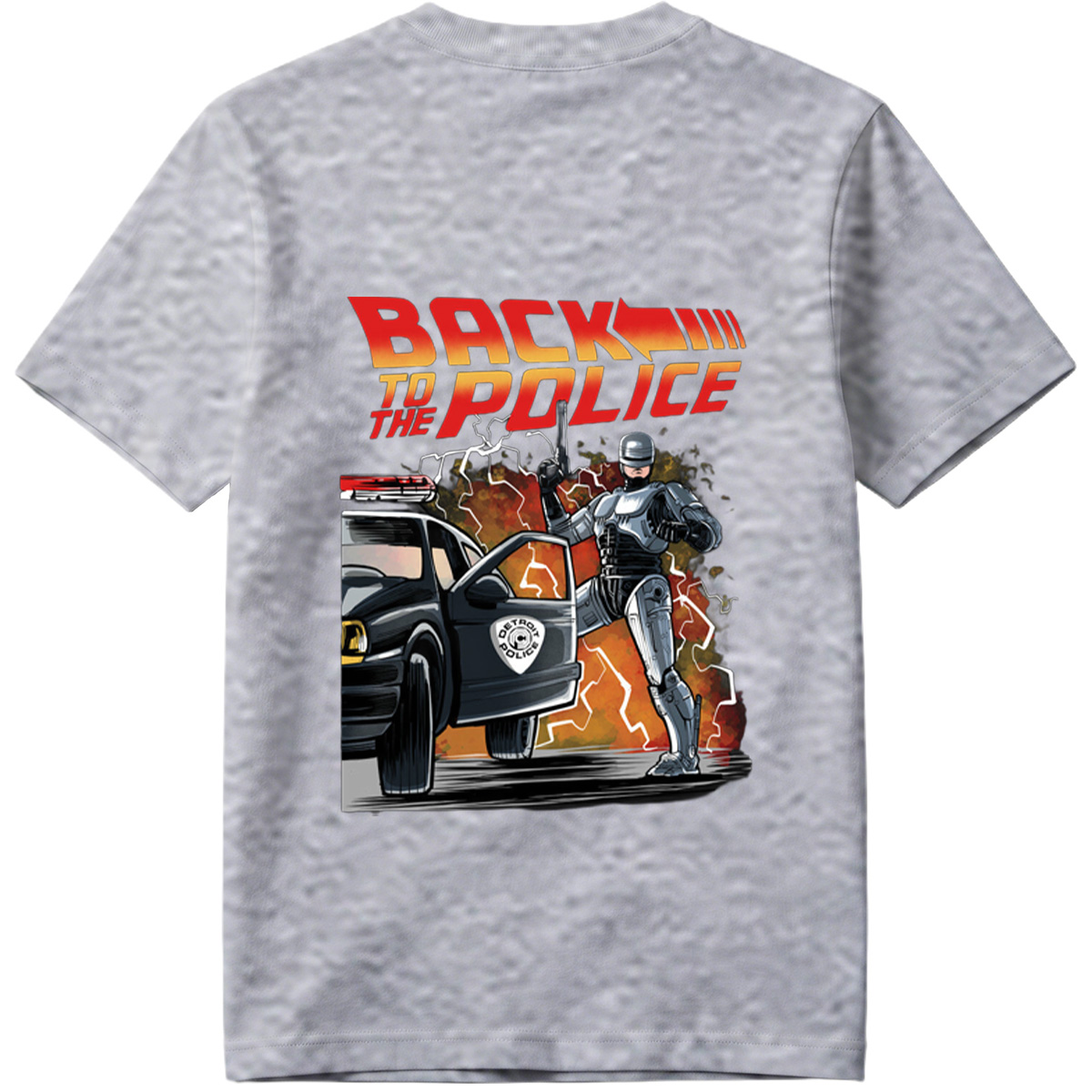 Back to the Police: RoboCop and Detroit Police Car - Tee