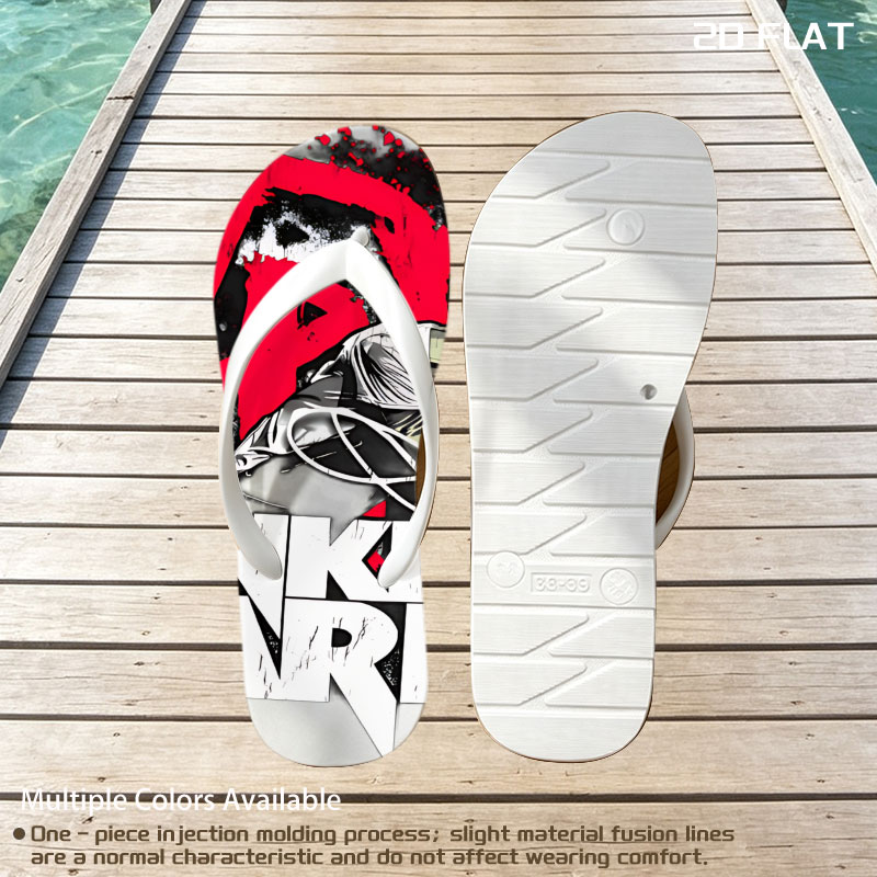 Linkin Park - Chester Bennington Singing with Band Logo -  flip-flops
