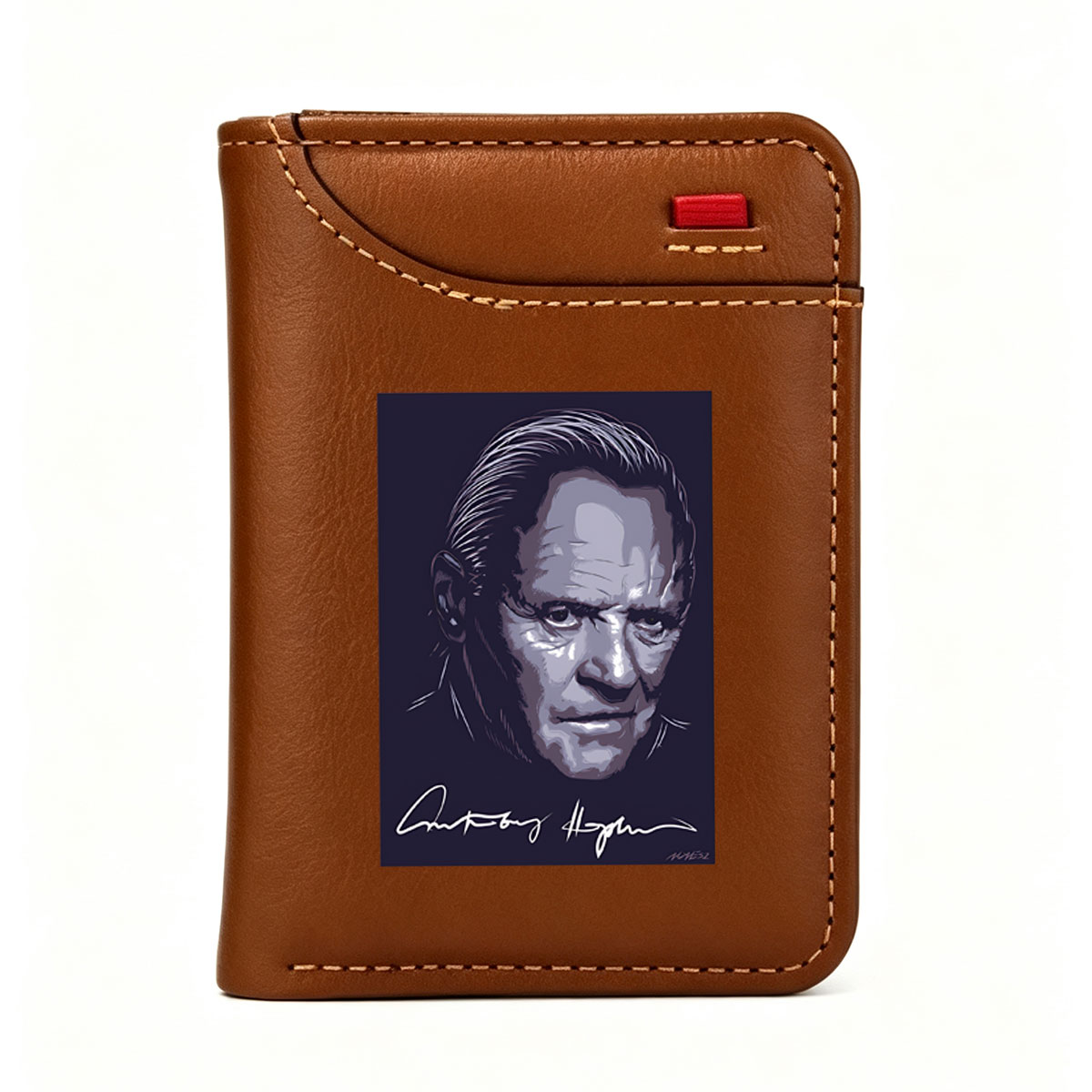 Anthony Hopkins Portrait Artwork - Vertical Style Wallet