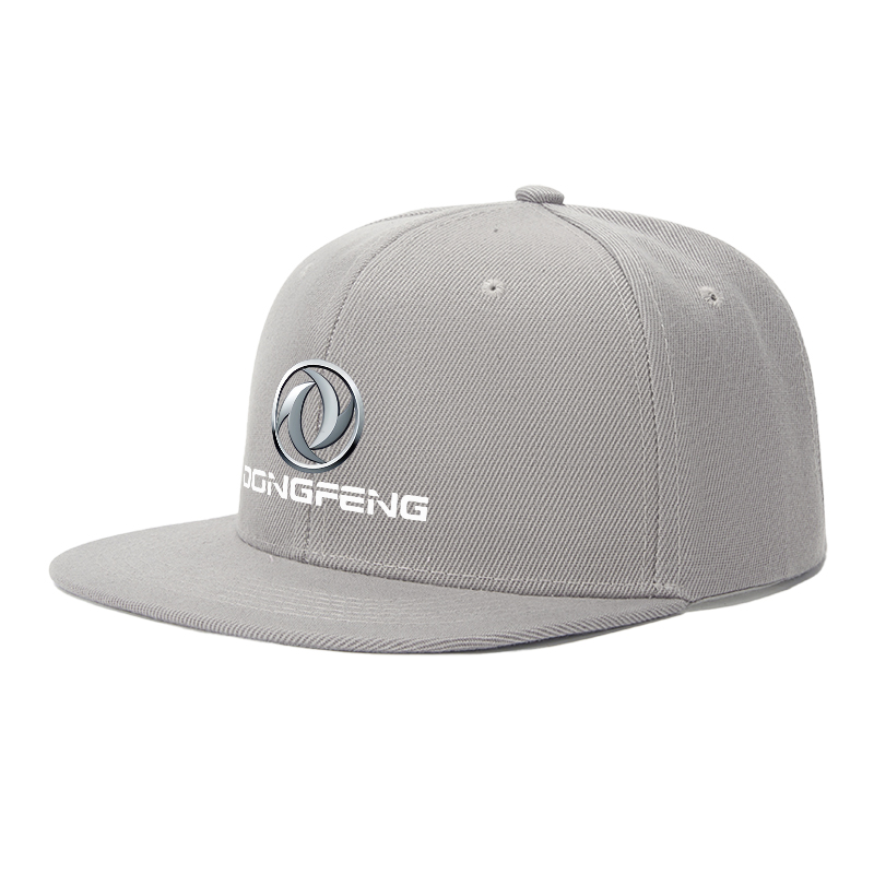 Flat Brim Baseball Cap Dongfeng Logo Print Streetwear Underground Skate Style for Basketball Court Skate Park Urban Lifestyle Skaters Rappers Streetwear Enthusiasts