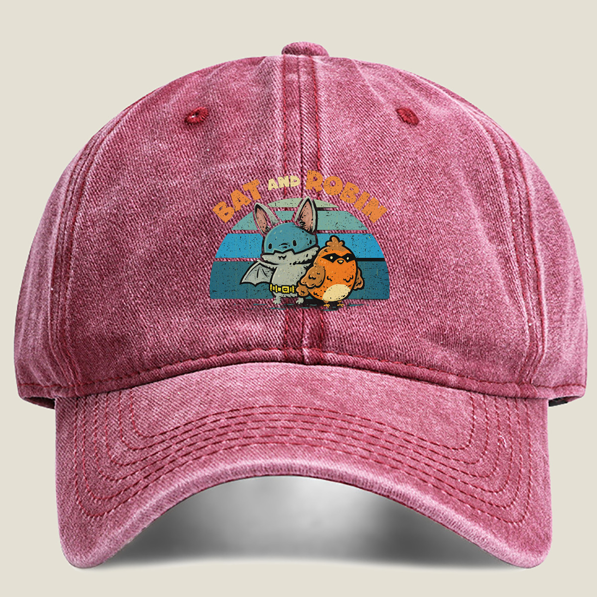 Bat and Robin - Washed Denim - Baseball Cap