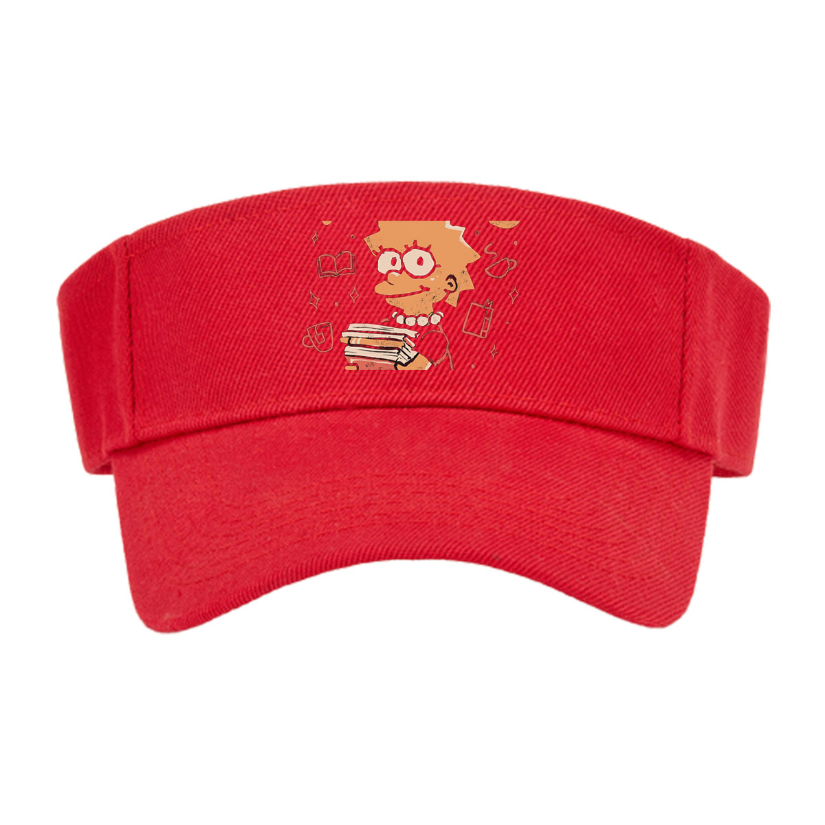 Thanks But I Prefer My People Fictional - Lisa Simpson Reading Books -  Visor cap