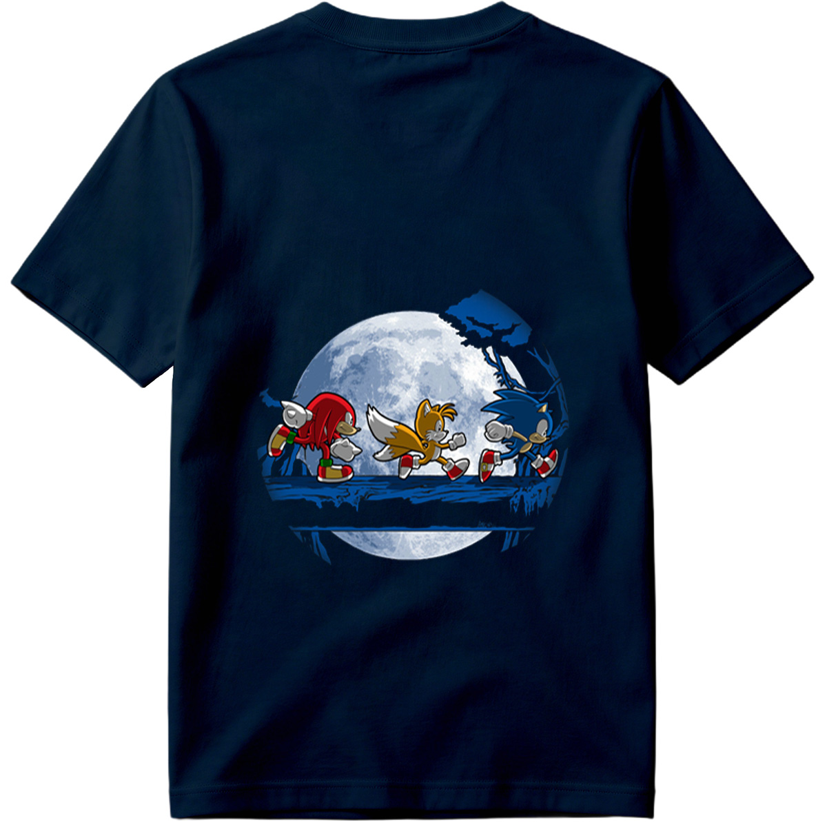 Sonic, Tails, and Knuckles Running Under the Moon - Tee