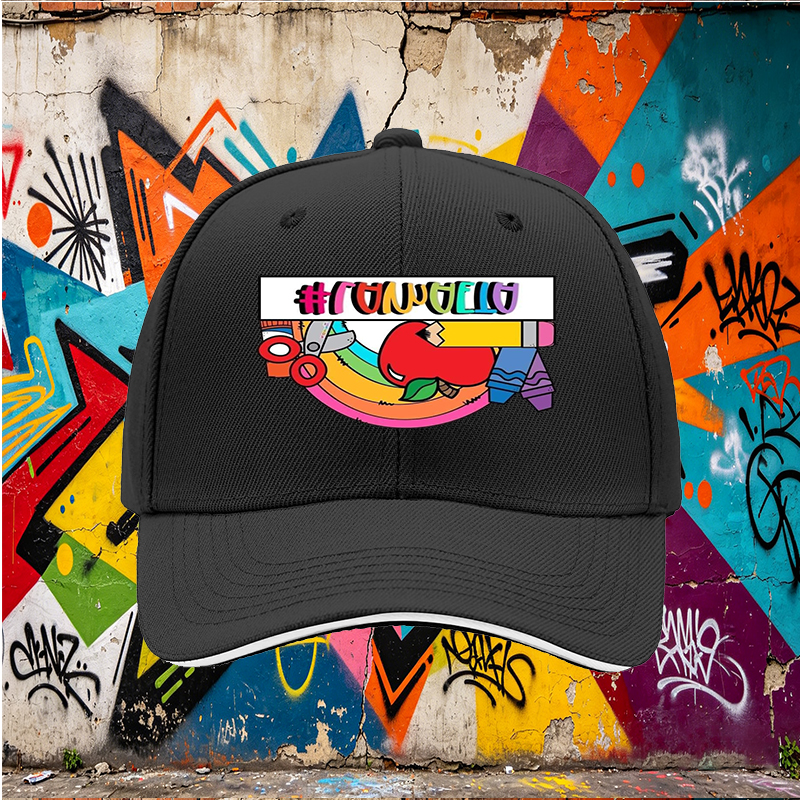 Unisex Classic Sandwich Hat with Rainbow Apple Art Print #LAMAAETA - Perfect for School Events, Art Classes, and Creative Outings - Ideal for Students, Teachers, and Art Enthusiasts
