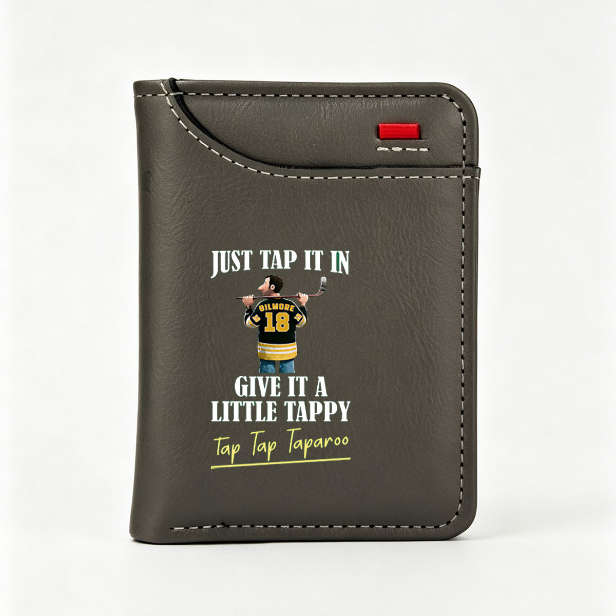 Gilmore 18 Hockey Player: Just Tap It In, Give It a Little Tappy - Vertical Style Wallet