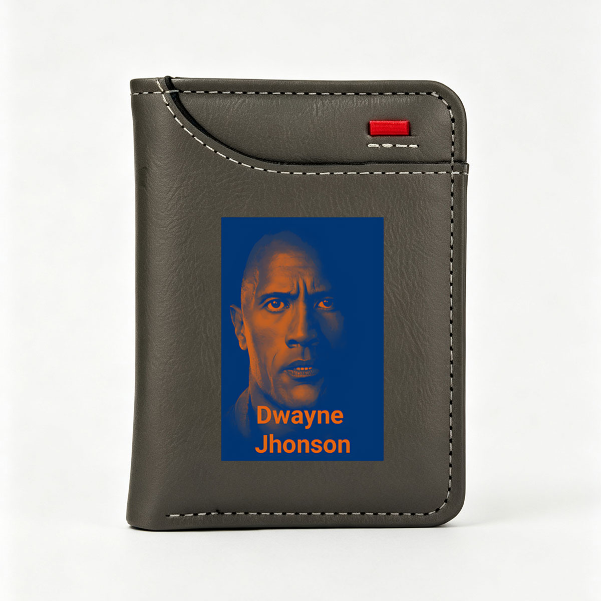 Dwayne Johnson: The Rock's Intense Portrait - Vertical Style Wallet