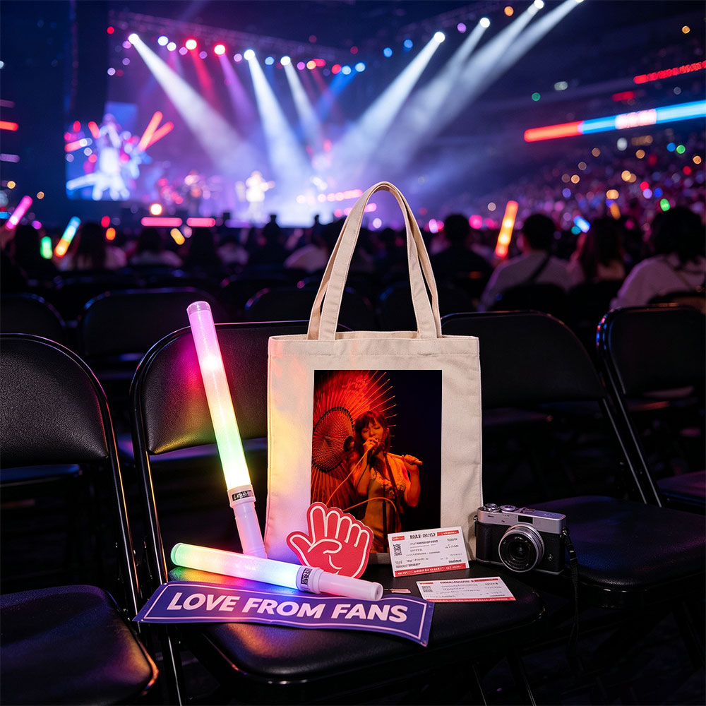 Misia Performing on Stage with a Traditional Umbrella and Microphone - Canvas tote bags