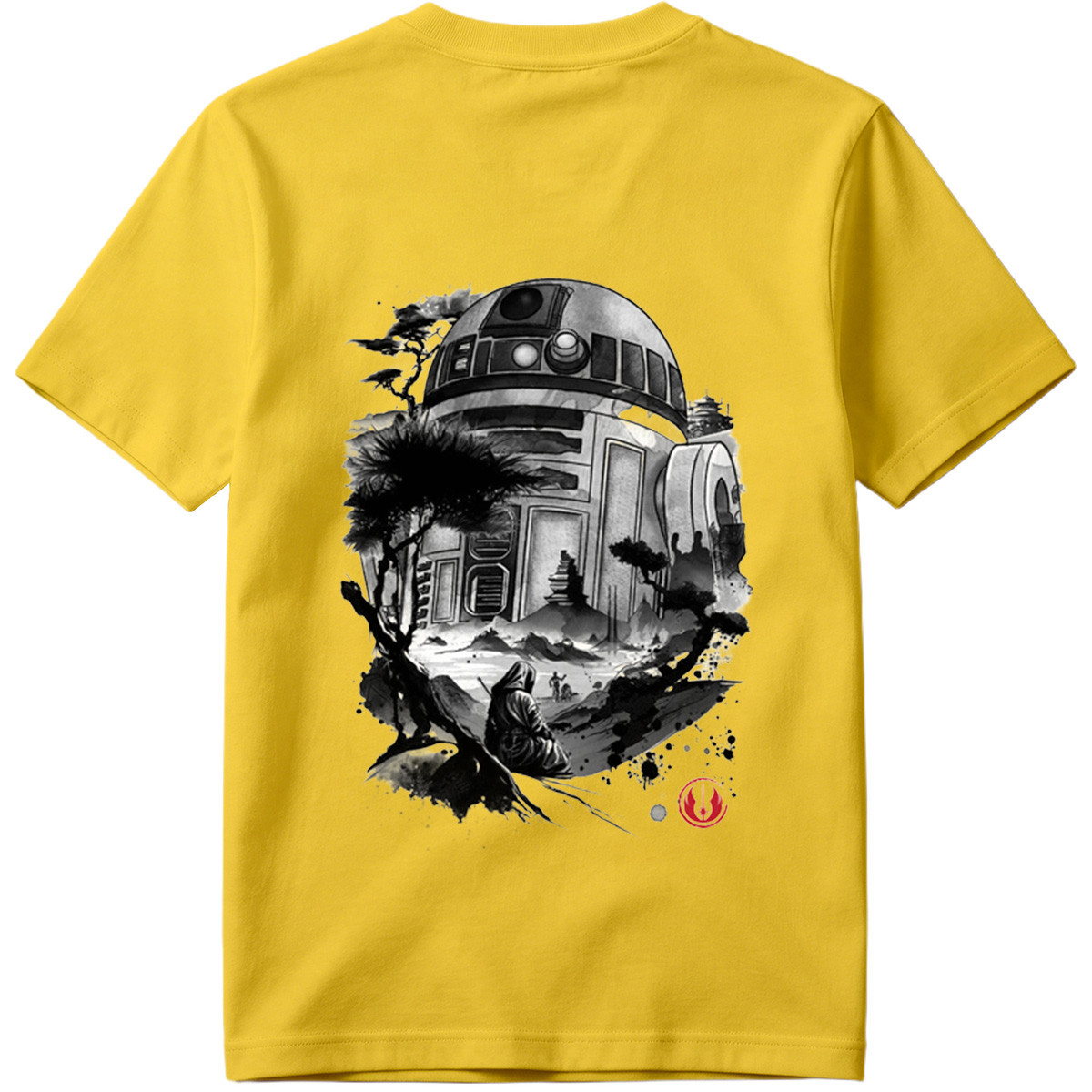 Star Wars: R2-D2 and Jedi in Zen Landscape - Tee