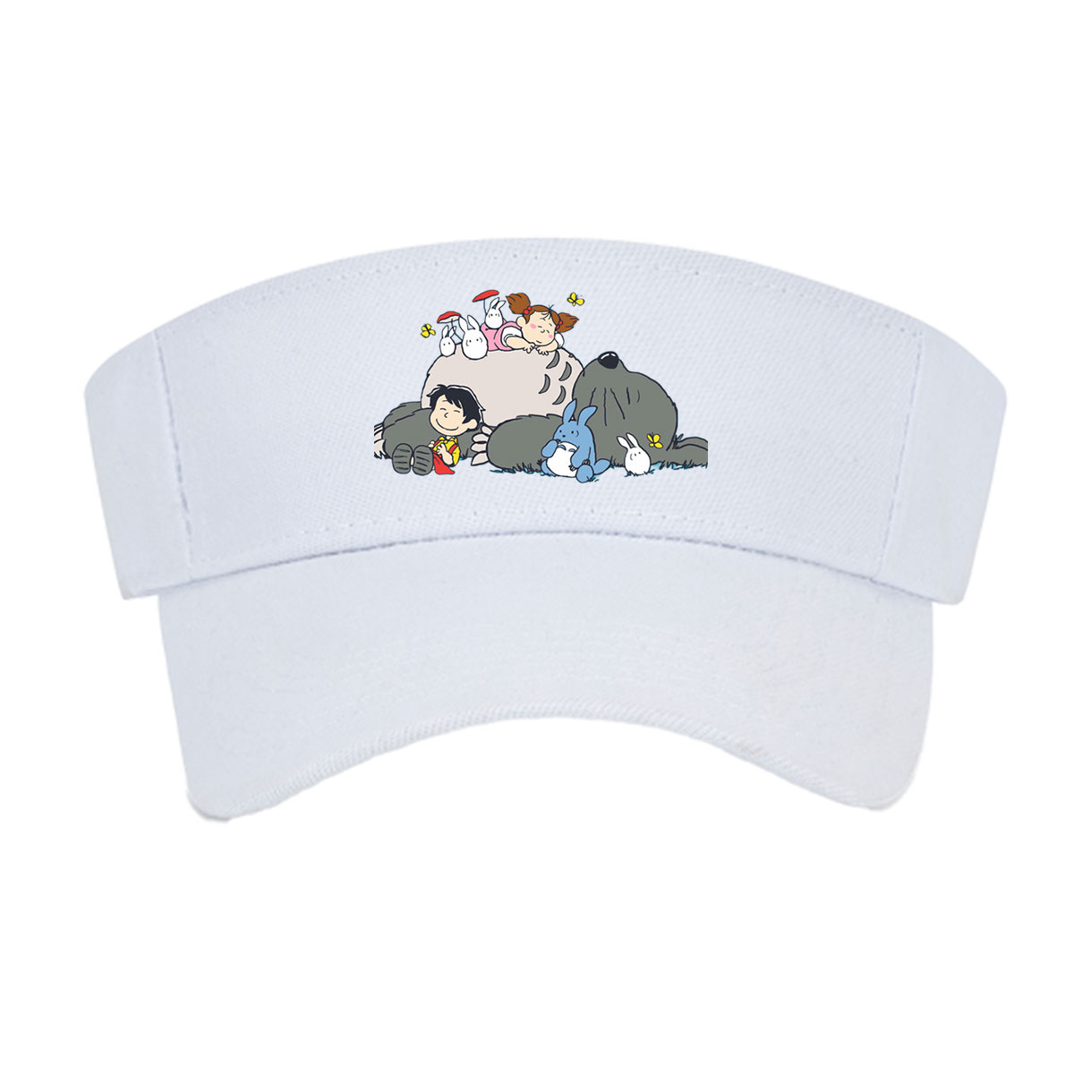 Totoro, Mei, Satsuki, and Friends in a Whimsical Forest Scene -  Visor cap