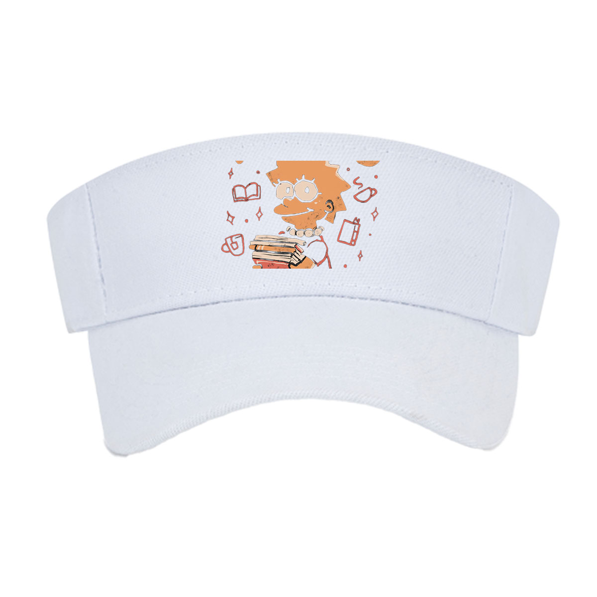 Thanks But I Prefer My People Fictional - Lisa Simpson Reading Books -  Visor cap