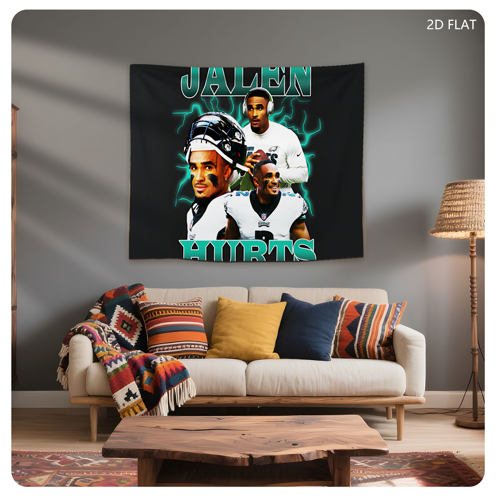 Jalen Hurts: Philadelphia Eagles Quarterback in Action - Tapestry