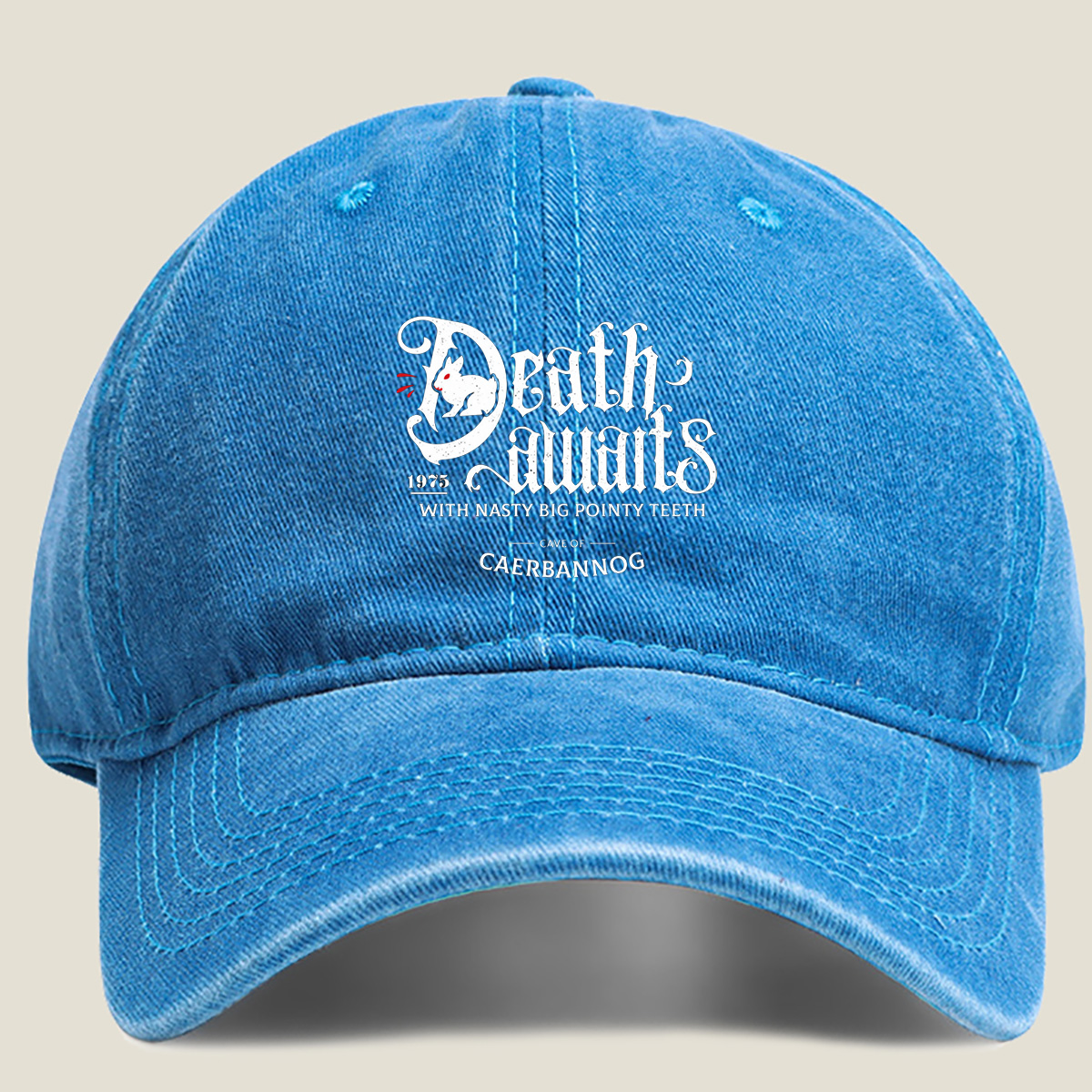 Death Awaits: Cave of Caerbannog - Washed Denim - Baseball Cap