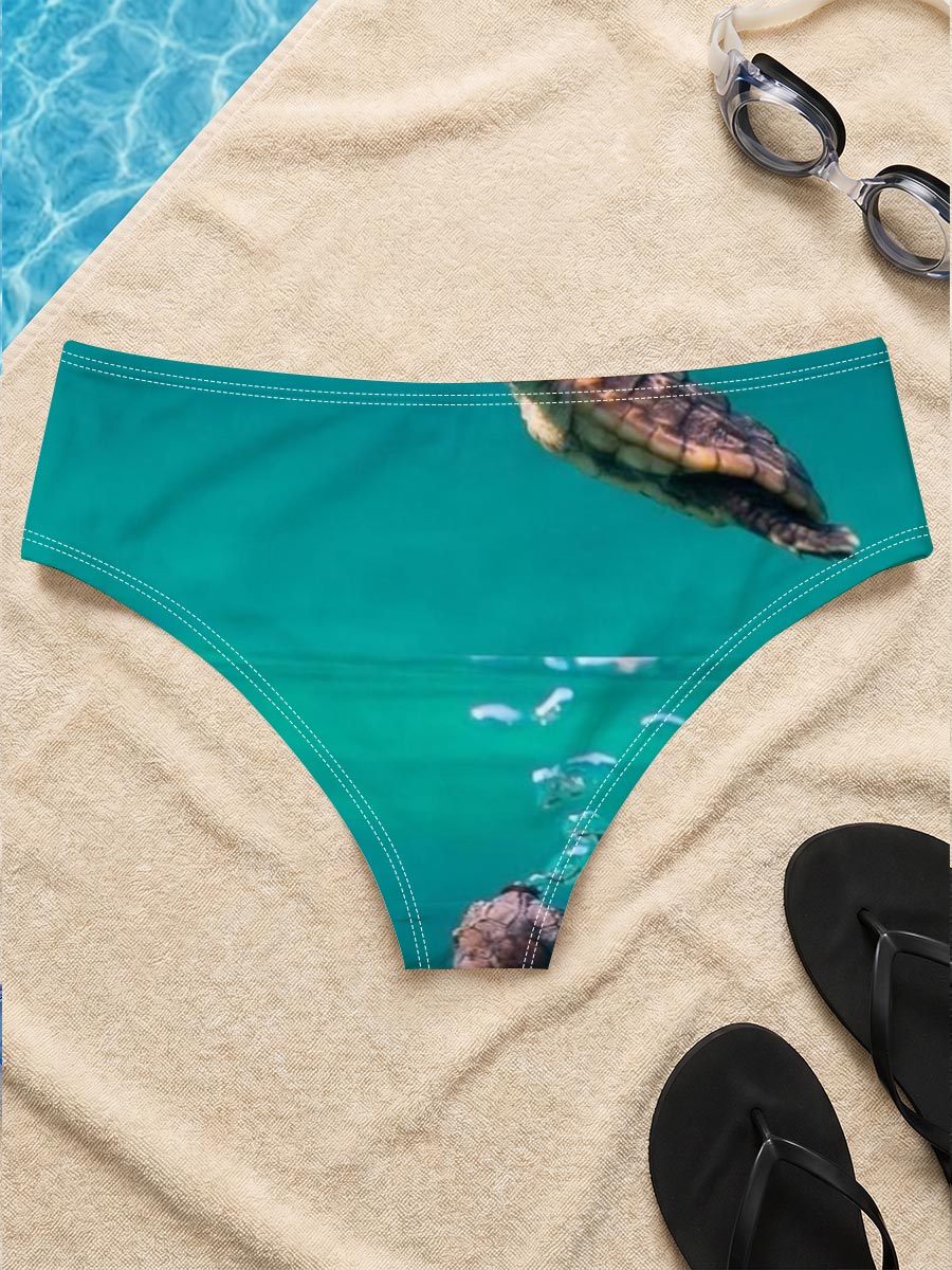 Sea turtles swimming above and below water surface -  Men's swim trunks