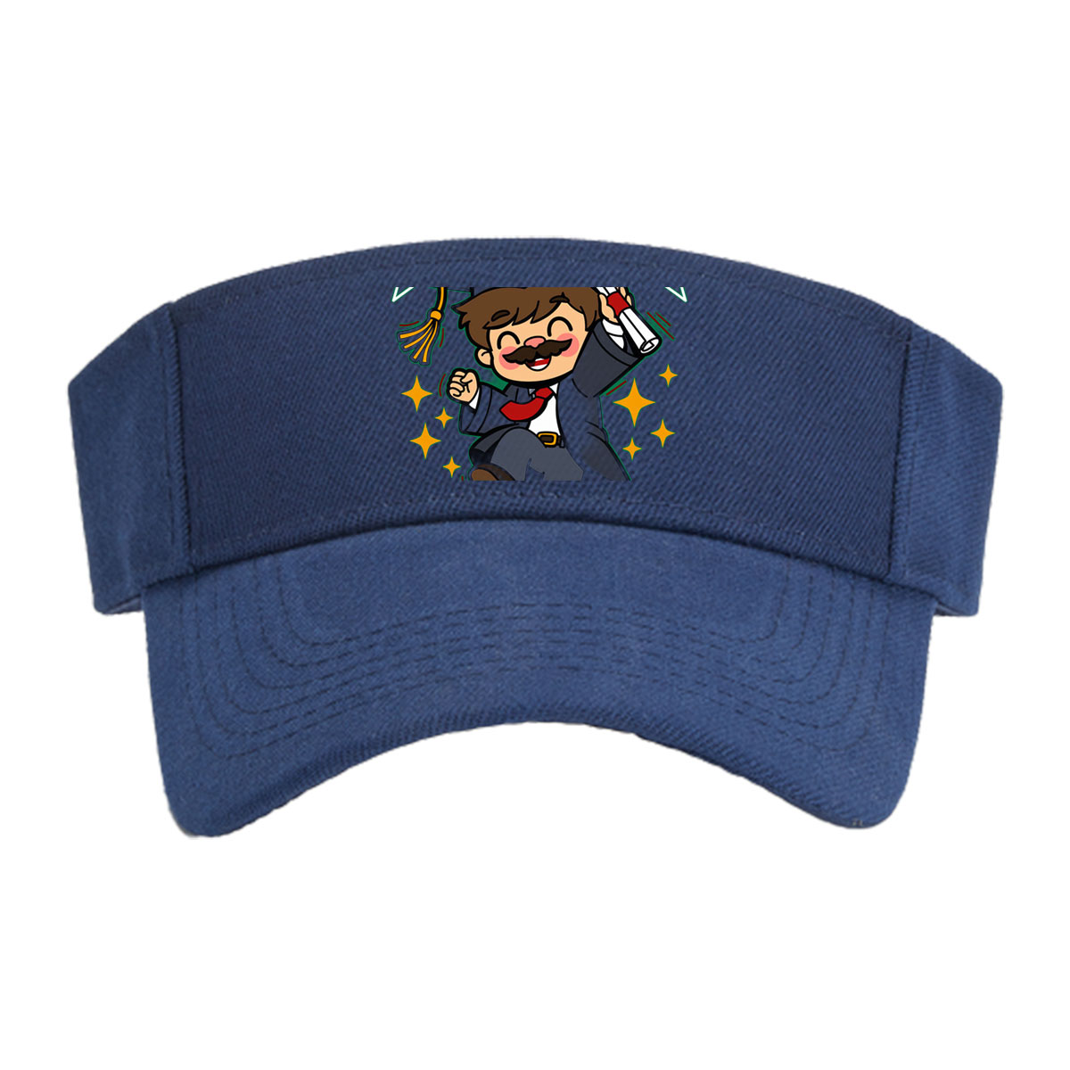 Plumber Academy Graduate Celebrates with Diploma -  Visor cap