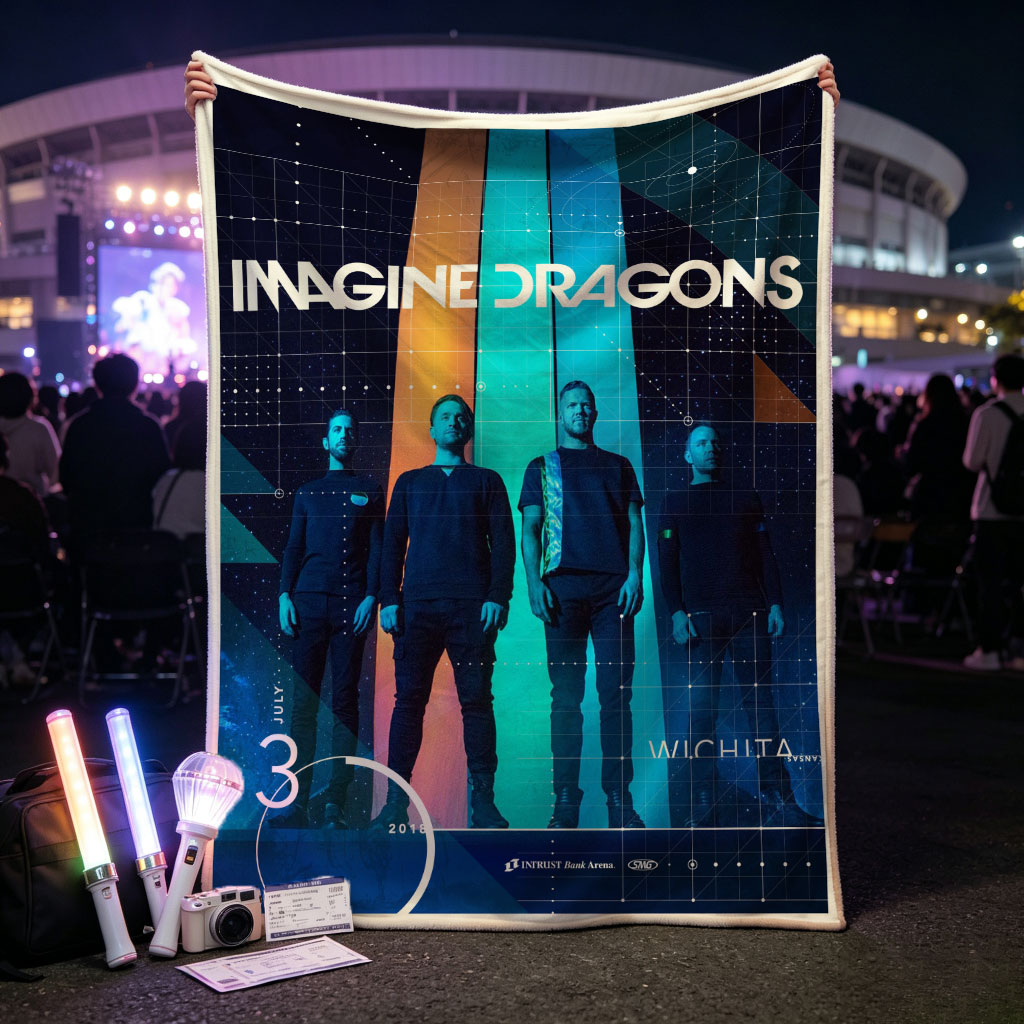 Imagine Dragons Live Performance in Wichita 2016 Concert Poster - Blankets
