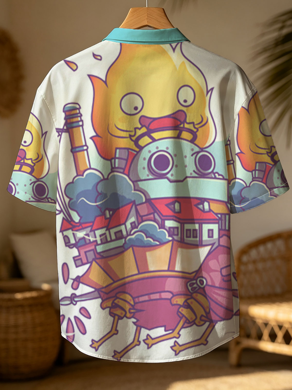 Flame-Powered Factory Crab with Industrial City on Back -  Shirt